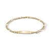 Thumbnail Image 0 of 10K Semi-Solid Gold Figaro ID Chain Bracelet - 7.5"