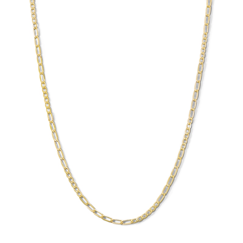 Main Image 1 of ​​​​​​​​​​​​​​10K Solid Gold Figaro Chain - 18&quot;