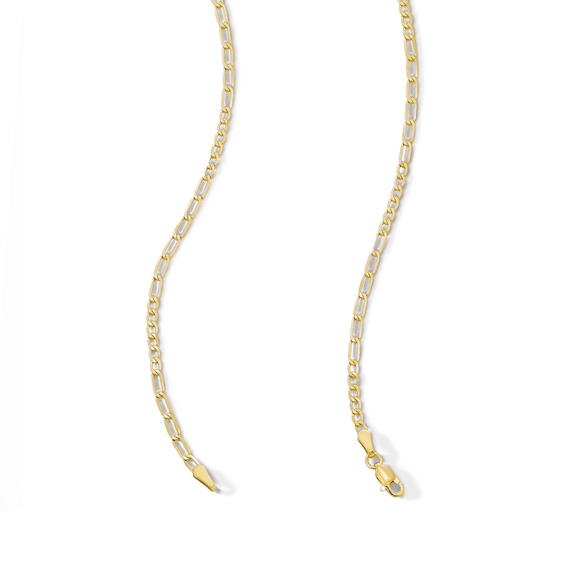 Main Image 3 of ​​​​​​​​​​​​​​10K Solid Gold Figaro Chain - 18&quot;