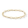 Thumbnail Image 1 of 10K Hollow Gold Prisma Link Chain Bracelet Made in Italy - 8.5&quot;