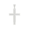 Thumbnail Image 1 of 10K White Gold 1 CT. T.W. Lab-Created Diamond Cross Necklace Charm