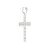 Thumbnail Image 2 of 10K White Gold 1 CT. T.W. Lab-Created Diamond Cross Necklace Charm