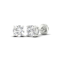 10K White Gold 1 1/2 CT. T.W. Lab-Created Diamond Small Round Solitaire Studs