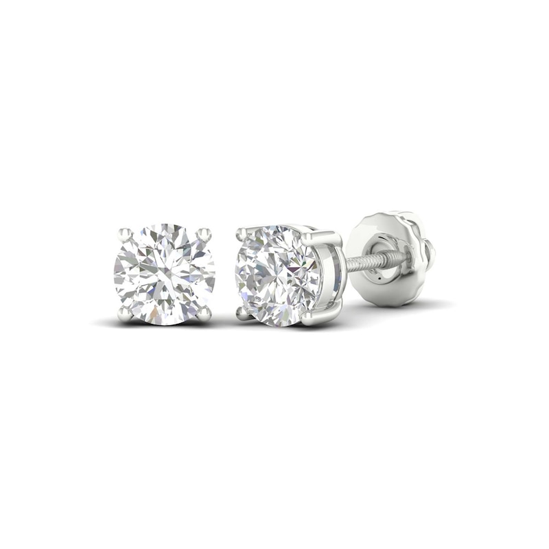 Main Image 1 of 10K White Gold 1 1/2 CT. T.W. Lab-Created Diamond Small Round Solitaire Studs