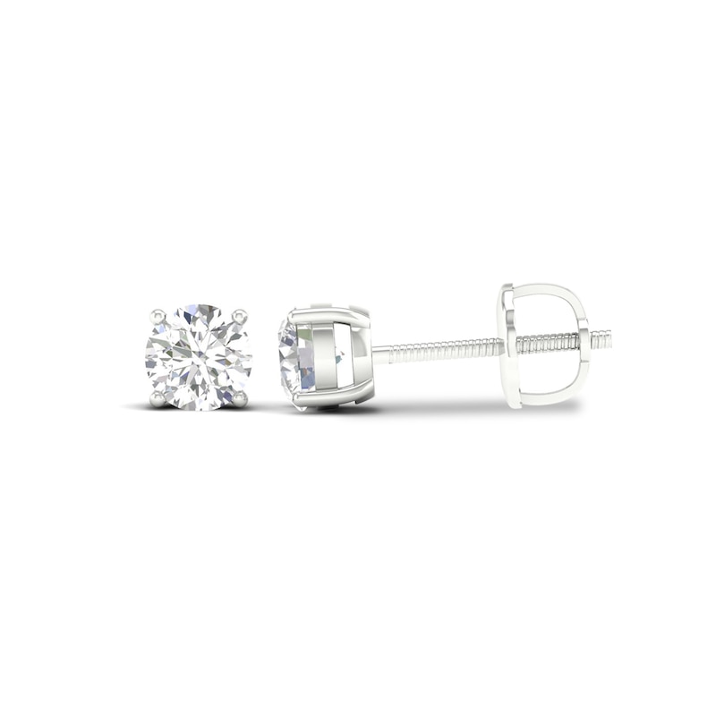 Main Image 2 of 10K White Gold 1 1/2 CT. T.W. Lab-Created Diamond Small Round Solitaire Studs