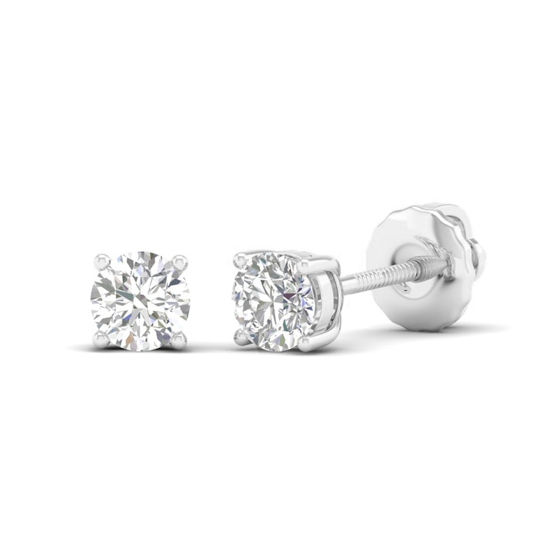 Main Image 1 of 10K Solid White Gold 1/2 CT. T.W. Lab-Created Diamond Studs