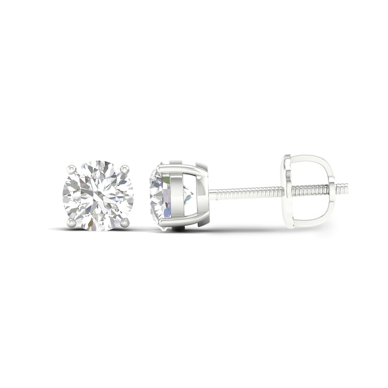 Main Image 1 of 10K White Gold 2 CT. T.W. Lab-Created Diamond Small Round Solitaire Studs