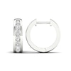 Thumbnail Image 2 of 10K White Gold 1/2 CT. T.W. Lab-Created Diamond Channel Set Huggie Hoops