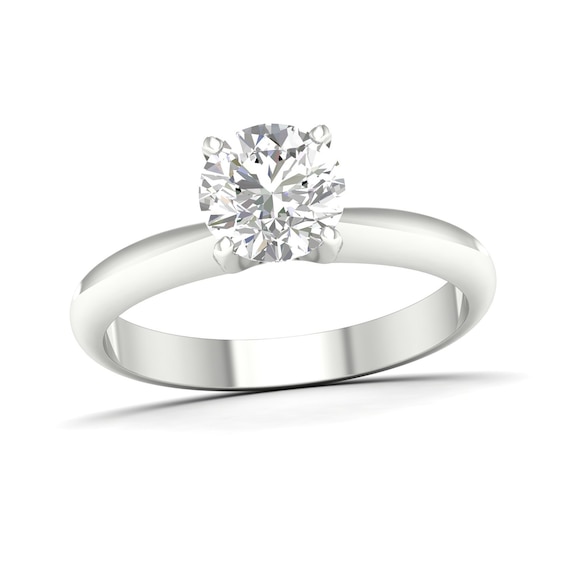 10K White Gold CT. T.W. Lab-Created Diamond Solitaire Ring