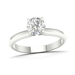 10K White Gold 3/4 CT. T.W. Lab-Created Diamond Solitaire Ring