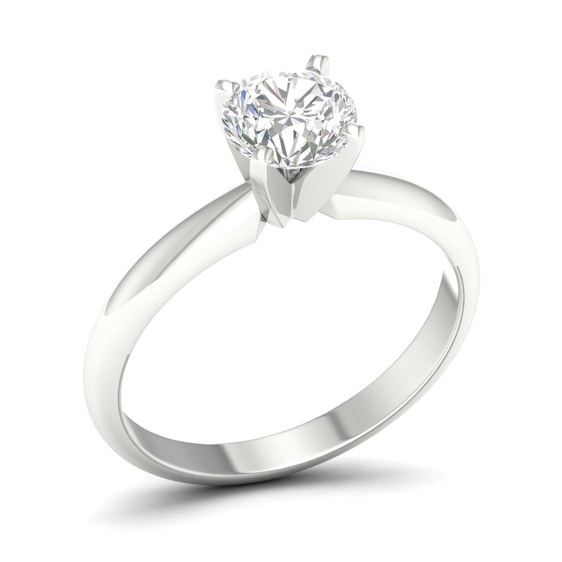 Main Image 2 of 10K White Gold 3/4 CT. T.W. Lab-Created Diamond Solitaire Ring