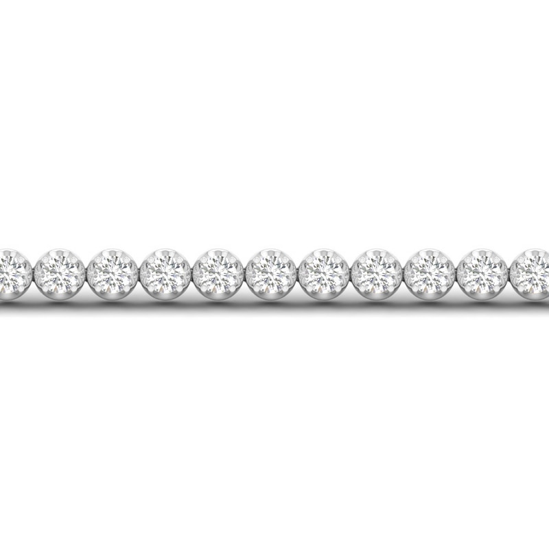 Main Image 2 of 10K Solid White Gold 2 CT. T.W. Lab-Created Diamond Tennis Bracelet - 7.25&quot;