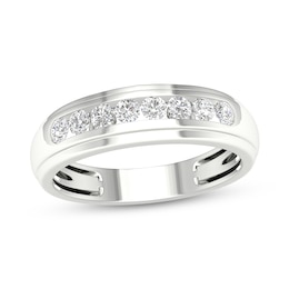 10K White Gold 1/2 CT. T.W. Lab-Created Diamond Eight Stone Ring