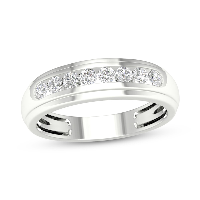 Main Image 1 of 10K White Gold 1/2 CT. T.W. Lab-Created Diamond Eight Stone Ring