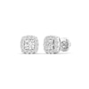 Thumbnail Image 1 of 10K Solid White Gold 1/2 CT. T.W. Lab-Created Diamond Small Halo Studs