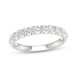 10K White Gold 1 CT. T.W. Lab-Created Diamond Anniversary Band