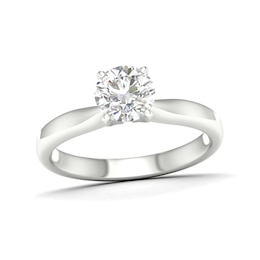 10K White Gold 1 CT. T.W. Lab-Created Diamond Solitaire Ring