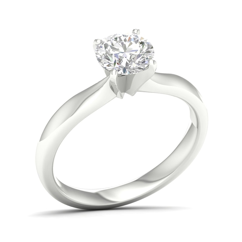 Main Image 2 of 10K White Gold 1 CT. T.W. Lab-Created Diamond Solitaire Ring