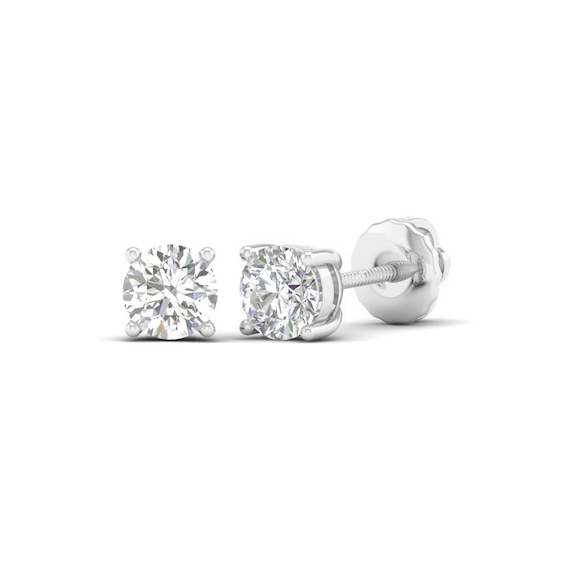 10K Solid White Gold 3/4 CT. T.W. Lab-Created Diamond Studs