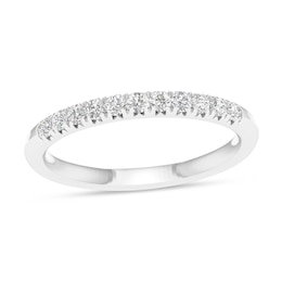 10K Solid White Gold 1/4 CT. T.W. Lab-Created Diamond Anniversary Band