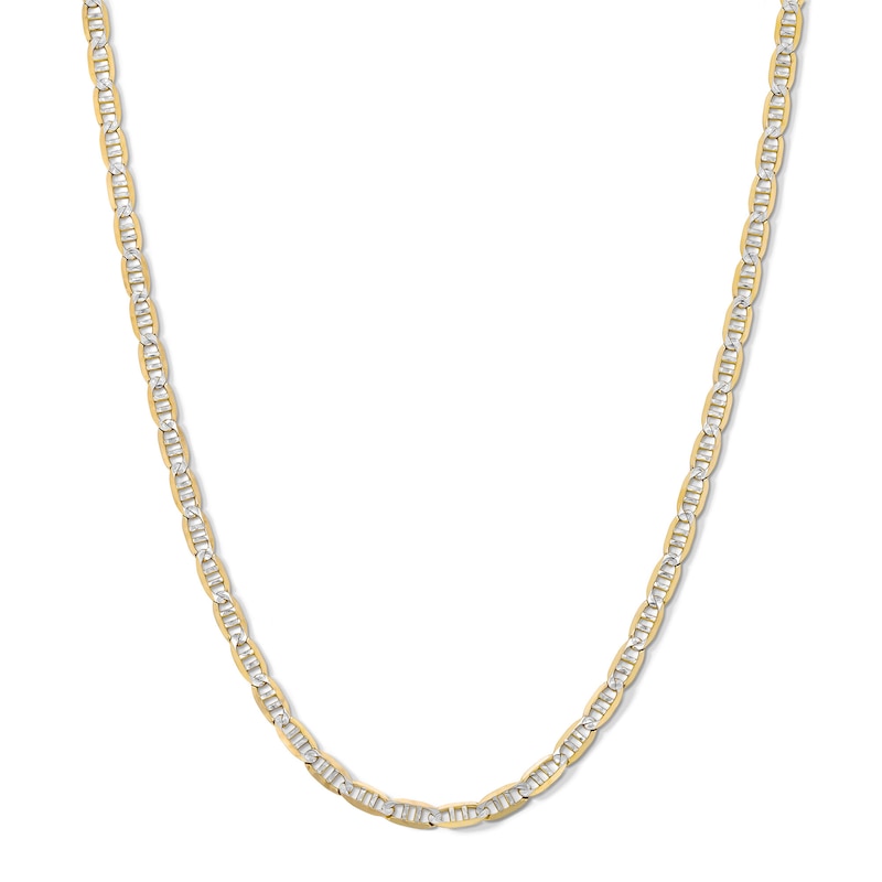 Main Image 1 of 10K Solid Gold Pavé Mariner Chain - 20&quot;