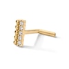 Thumbnail Image 1 of ​​​​​​​14K Gold CZ Bar L-Shape Nose Stud - 18G 5/16&quot;