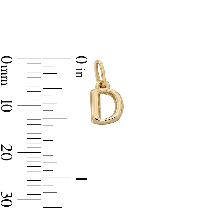 Main Image 3 of ​​​​​​​10K Hollow Gold D Necklace Charm