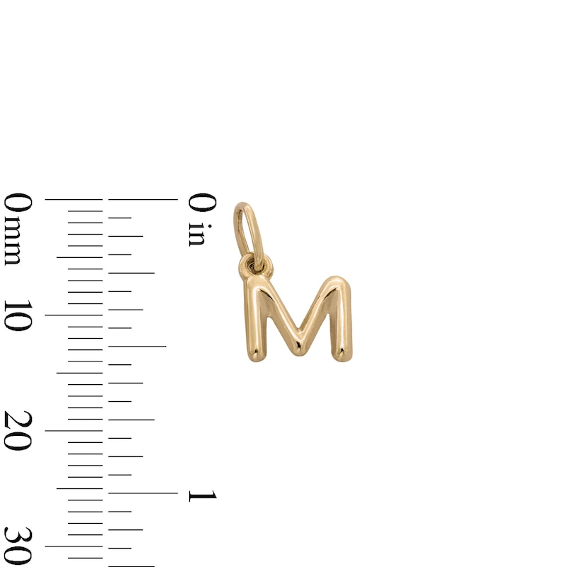 ​​​​​​​10K Hollow Gold M Necklace Charm