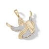 Thumbnail Image 3 of 14K Gold Plated 1 CT. T.W. Diamond Open Armed Jesus Necklace Charm