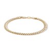 Thumbnail Image 1 of 10K Hollow Gold Bonded Cuban Chain Bracelet - 8.5&quot;