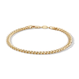 10K Hollow Gold Bonded Cuban Chain Bracelet - 8.5&quot;