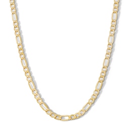 10K Hollow Gold Bonded Figaro Chain - 24&quot;