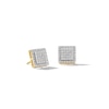 Thumbnail Image 1 of 14K Gold Plated 1/20 CT. T.W. Diamond Medium Square Studs