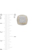 Thumbnail Image 3 of 14K Gold Plated 1/20 CT. T.W. Diamond Round Edge Square Studs