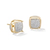 Thumbnail Image 1 of 14K Gold Plated 1/10 CT. T.W. Diamond Large Pavé Studs