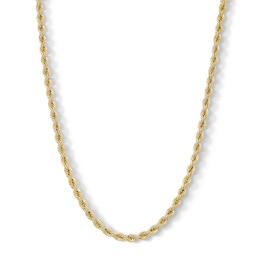 10K Hollow Gold Bonded Rope Chain - 22&quot;