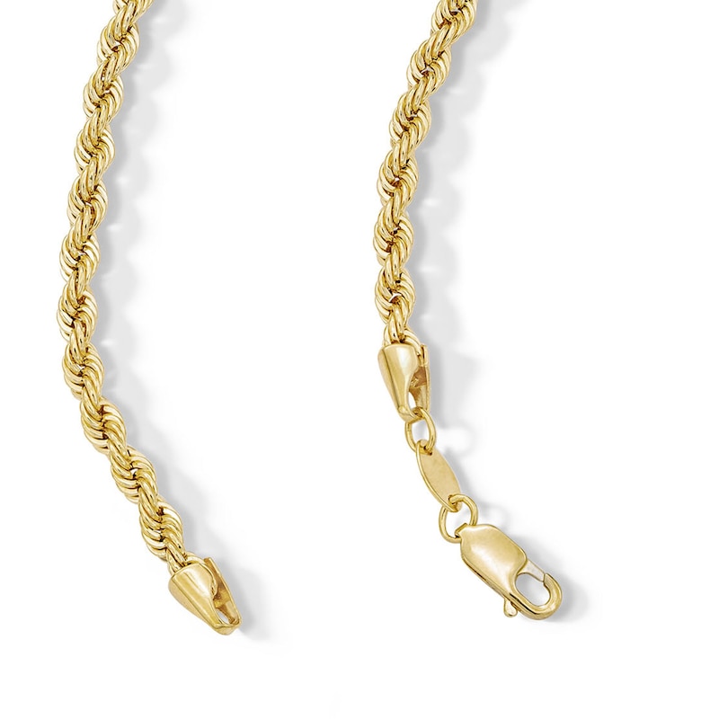 Main Image 3 of 10K Hollow Gold Bonded Rope Chain - 22&quot;