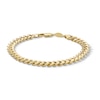 Thumbnail Image 1 of 10K Hollow Gold Bonded Cuban Chain Bracelet - 8.5&quot;