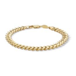 10K Hollow Gold Bonded Cuban Chain Bracelet - 8.5&quot;