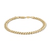 Thumbnail Image 1 of 10K Hollow Gold Bonded Cuban Chain Bracelet - 8.5&quot;