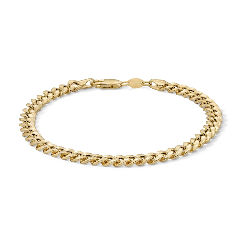 Main Image 1 of 10K Hollow Gold Bonded Cuban Chain Bracelet - 8.5&quot;