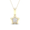 Thumbnail Image 1 of ​​​​​​​14K Gold Plated 1/15 CT. T.W. Lab-Created Diamond Star Pendant - 16&quot; + 2&quot;