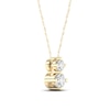 Thumbnail Image 2 of 10K Solid Gold 1/6 CT. T.W. Lab-Created Diamond Two Stone Pendant - 18&quot;