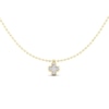 Thumbnail Image 2 of ​​​​​​​​​​​​​​14K Gold Plated 1/15 CT. T.W. Lab-Created Diamond Clover Pendant - 16&quot; + 2&quot;