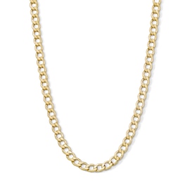 10K Hollow Gold Bonded Curb Chain - 22&quot;