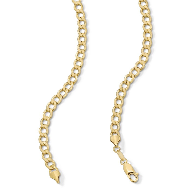 Main Image 3 of 10K Hollow Gold Bonded Curb Chain - 22&quot;