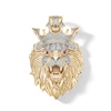 Thumbnail Image 1 of ​​​​​​​14K Gold Plated 1 CT. T.W. Diamond and Ruby Lion Crown Necklace Charm