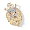 Thumbnail Image 3 of ​​​​​​​14K Gold Plated 1 CT. T.W. Diamond and Ruby Lion Crown Necklace Charm