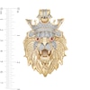 Thumbnail Image 4 of ​​​​​​​14K Gold Plated 1 CT. T.W. Diamond and Ruby Lion Crown Necklace Charm