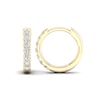 Thumbnail Image 1 of 10K Solid Gold 1/4 CT. T.W. Lab-Created Diamond Single Row Huggie Hoops